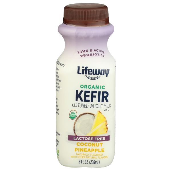 LIFEWAY: Organic Whole Milk Kefir Coconut Pineapple, 8 fo