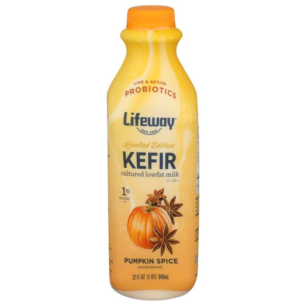 LIFEWAY: Seasonal Lowfat Pumpkin Spice Kefir, 32 fo