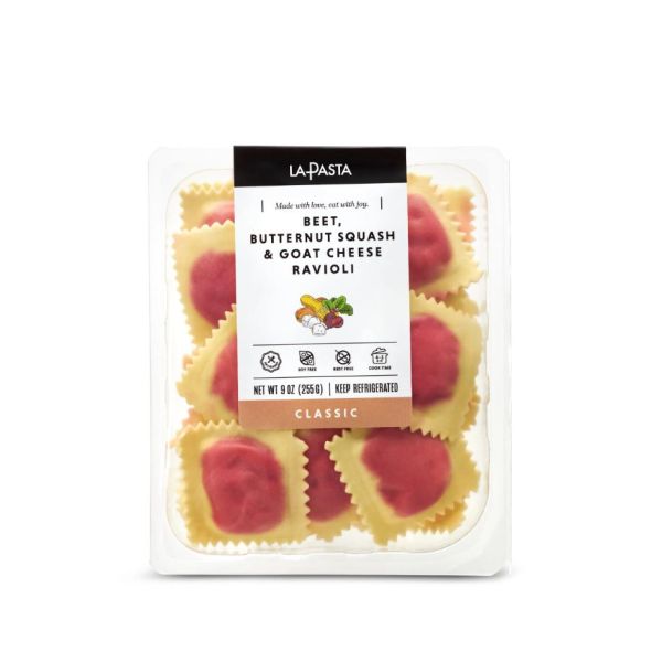 LA PASTA: Beet Butternut Squash and Goat Cheese Ravioli, 9 oz