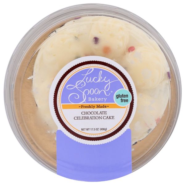 LUCKY SPOON: Chocolate Celebration Gluten Free Cake, 17.5 oz