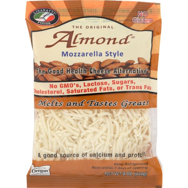 LISANATTI: Almond Mozzarella Style Shreds, 8 oz