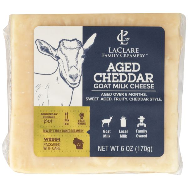 LACLARE FARMS: Aged Goat Cheddar, 6 oz