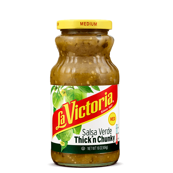 LA VICTORIA: Thick N Chunky Salsa Verde Medium, 16 oz