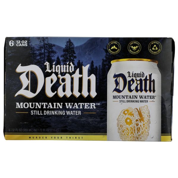 LIQUID DEATH: Mountain Still Water 6 Count, 72 fo