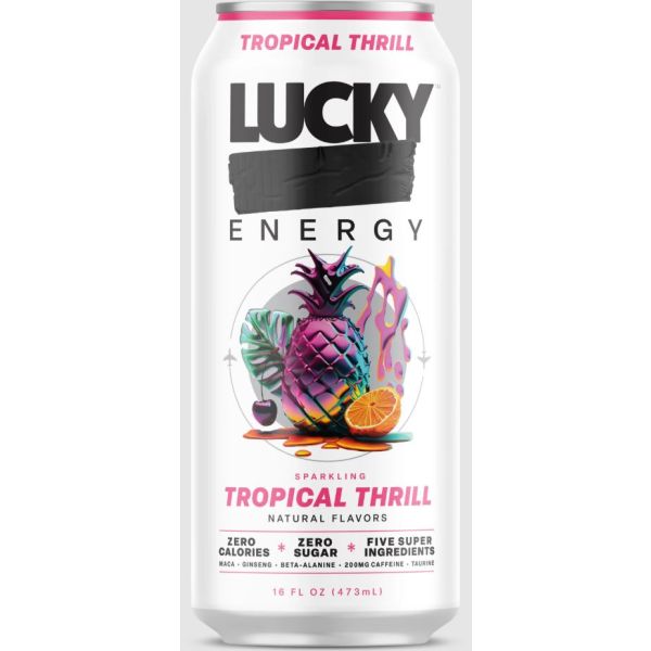 LUCKY ENERGY: Sparkling Tropical Thrill, 16 fo