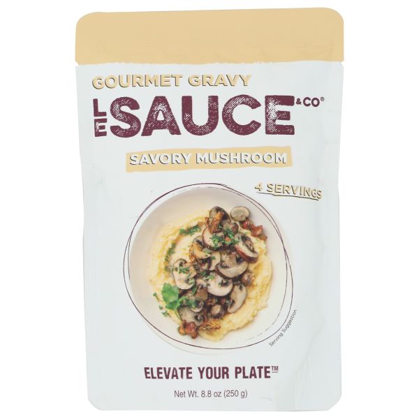 LE SAUCE & CO: Savory Mushroom Gourmet Gravy, 8.8 oz