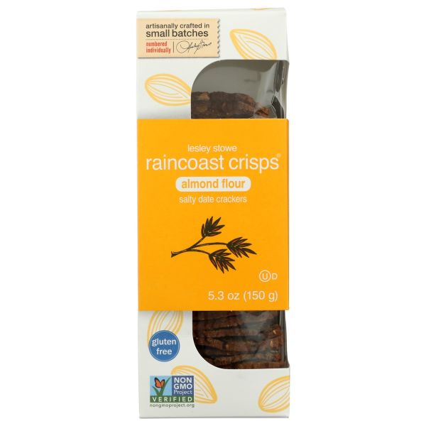 LESLEY STOWE: Raincoast Strips Salty Almond Date, 5.3 oz