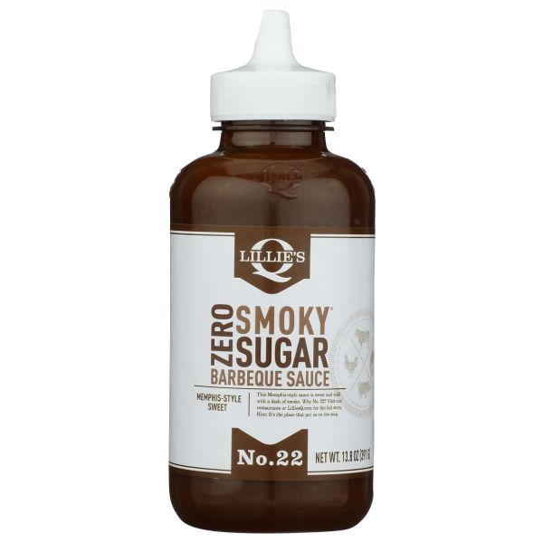 LILLIES Q: Zero Sugar Smoky Barbeque Sauce, 13.8 oz