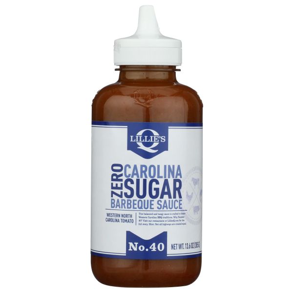 LILLIES Q: Zero Sugar Carolina Barbeque Sauce, 13.6 oz