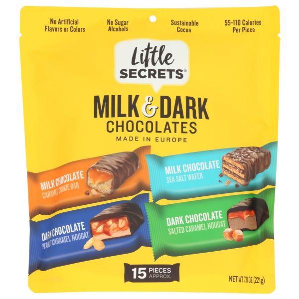 LITTLE SECRETS LLC: Milk and Dark Chocolate Variety, 7.8 oz