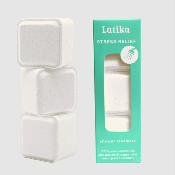 LATIKA BEAUTY: Aromatherapy Shower Steamers Stress Relief 3pc, 9 oz