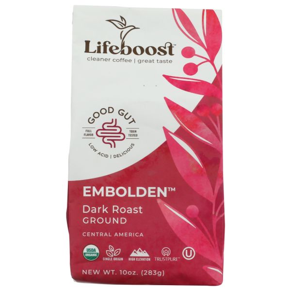 LIFEBOOST: Embolden Dark Roast Ground Coffee, 10 oz