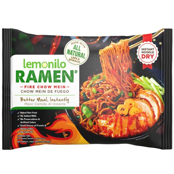 LEMONILO: Fire Chow Mein Ramen, 2.99 oz
