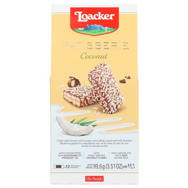 LOACKER: Patisserie Coconut, 3.51 oz