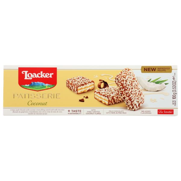 LOACKER: Gran Pasticceria Patisserie Coconut Cookie, 3.53 oz