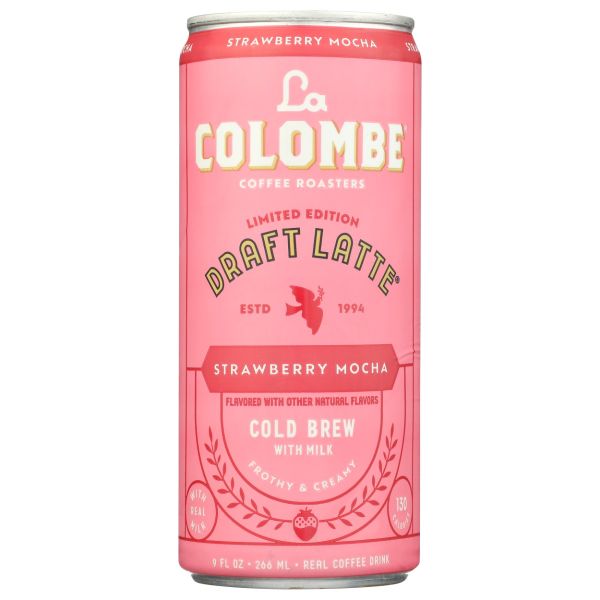 LA COLOMBE: Strawberry Mocha Draft Latte, 9 fo