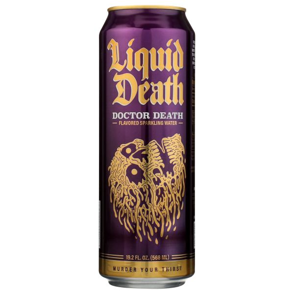 LIQUID DEATH: Doctor Death Sparkling Water, 19.2 fo
