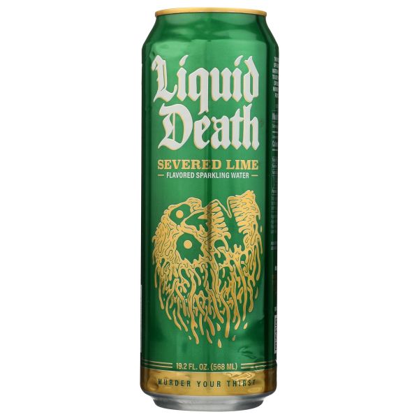 LIQUID DEATH: Severed Lime Sparkling Water, 19.2 fo