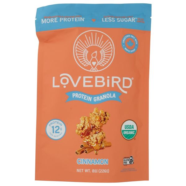 LOVEBIRD: Protein Granola Cinnamon, 8 oz