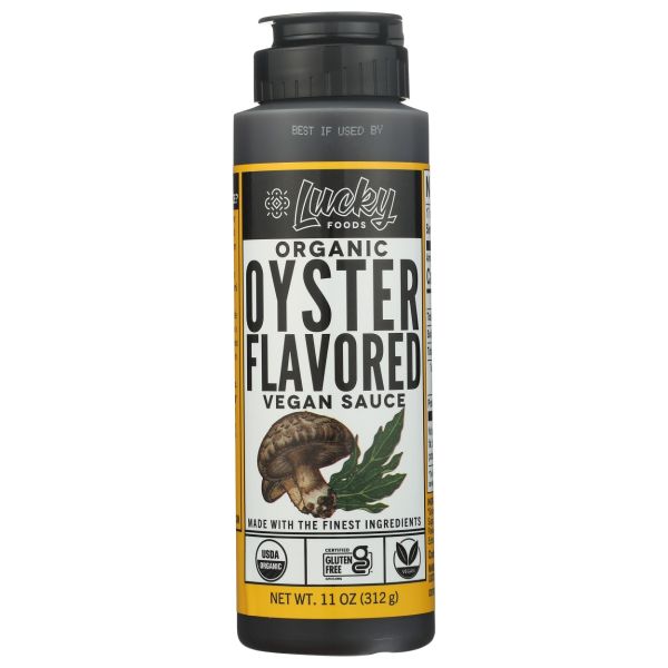LUCKY: Organic Vegan Oyster Sauce Squeeze Bottle, 11 oz