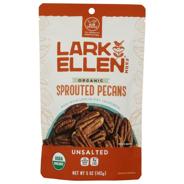 LARK ELLEN FARM: Organic Sprouted Pecans Unsalted, 5 oz