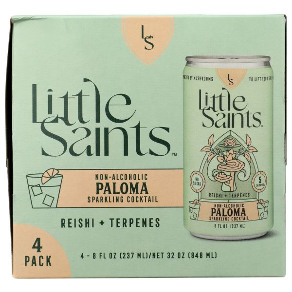 LITTLE SAINTS: Paloma Non Alcoholic Mocktail 4 Count, 32 fo