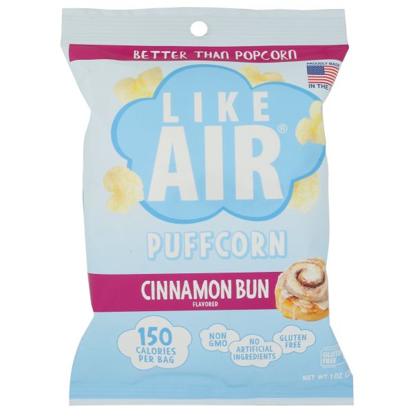 LIKE AIR: Cinnamon Bun Puffcorn, 1 oz