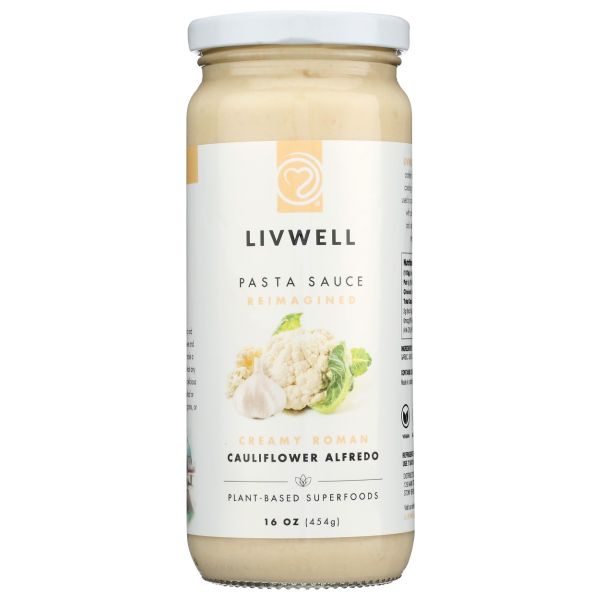 LIVWELL FOODS: Roman Cauliflower Alfredo Sauce, 16 oz