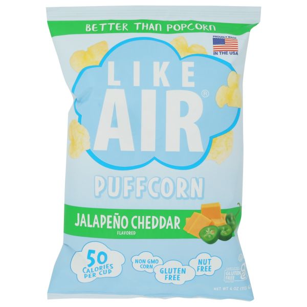 LIKE AIR: Jalapeño Cheddar Puffcorn, 4 oz