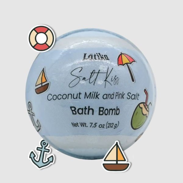 LATIKA BEAUTY: Salt Kiss Bath Bomb, 7.5 oz