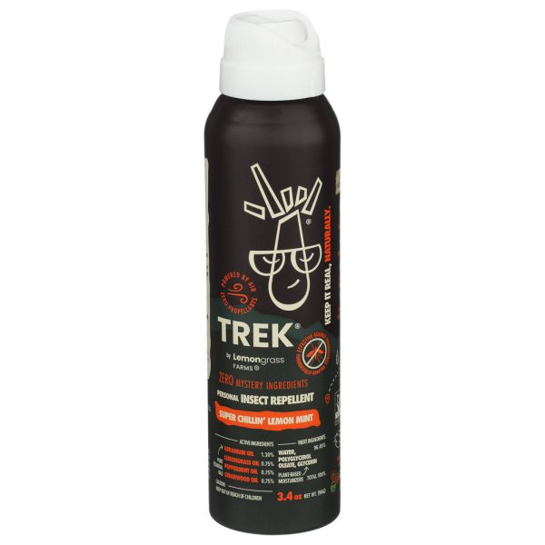 LEMONGRASS: Trek Lemon Mint Insect Repellent Spray, 3.4 oz