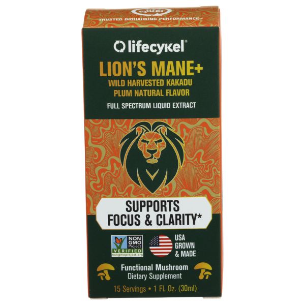 LIFECYKEL: Lions Mane Mushroom Extract, 1 fo