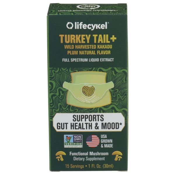 LIFECYKEL: Turkey Tail Mushroom Extract 2x, 1 fo