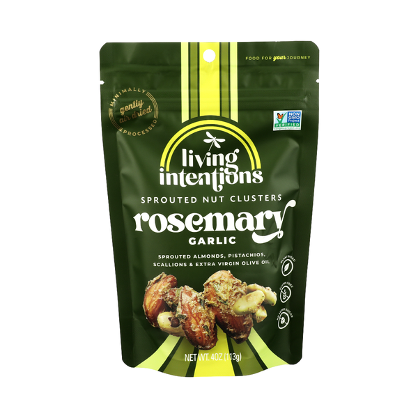 LIVING INTENTIONS: Rosemary Garlic Sprouted Nut Clusters, 4 oz