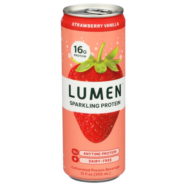 LUMEN: Strawberry Vanilla Sparkling Protein Water, 12 fo