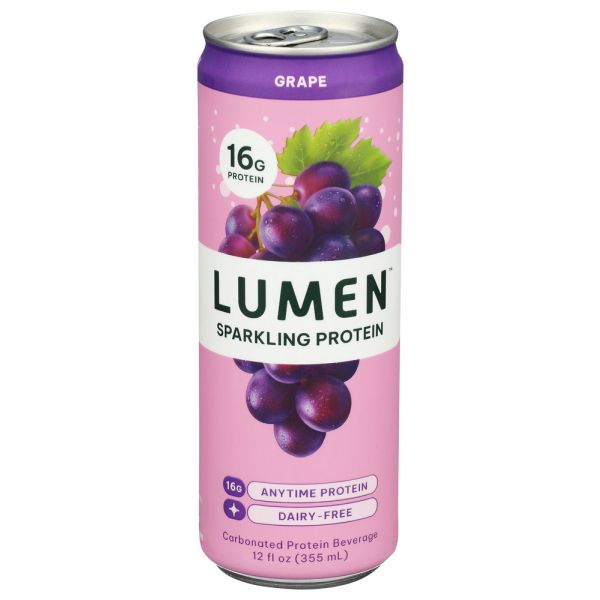 LUMEN: Grape Sparkling Protein Water, 12 fo