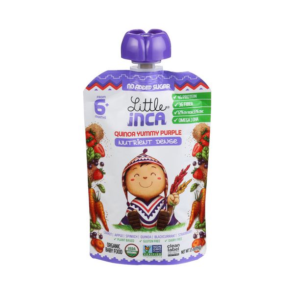 LITTLE INCA: Quinoa Yummy Purple Baby Food, 3.5 oz