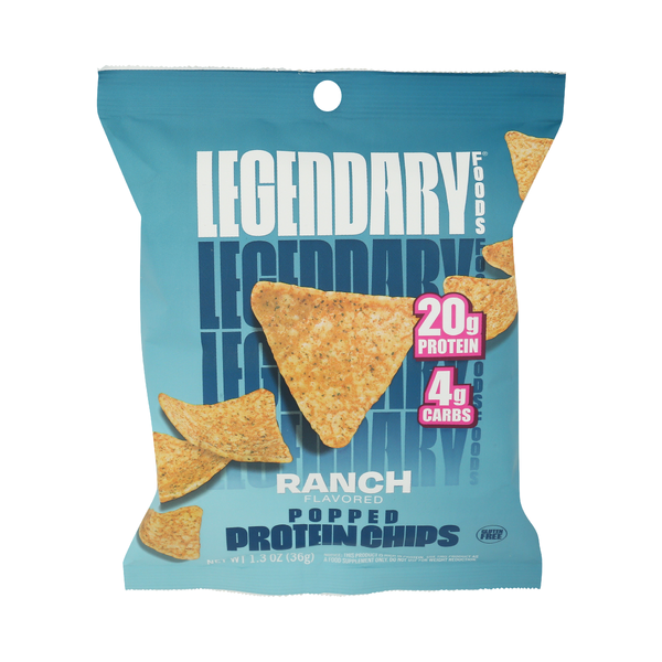 LEGENDARY FOODS: Ranch Popped Protein Chips, 1.27 oz
