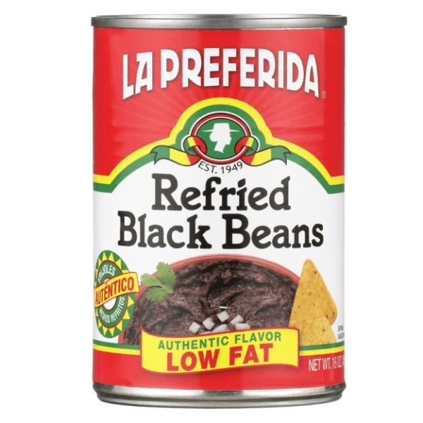 LA PREFERIDA: Low Fat Refried Black Beans, 30 oz