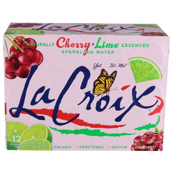 LACROIX: Cherry Lime Sparkling Water 12 Count, 144 fo