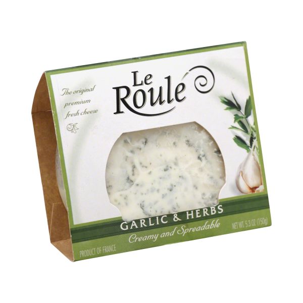 LE ROULE: Garlic and Herb Cheese, 5.3 oz