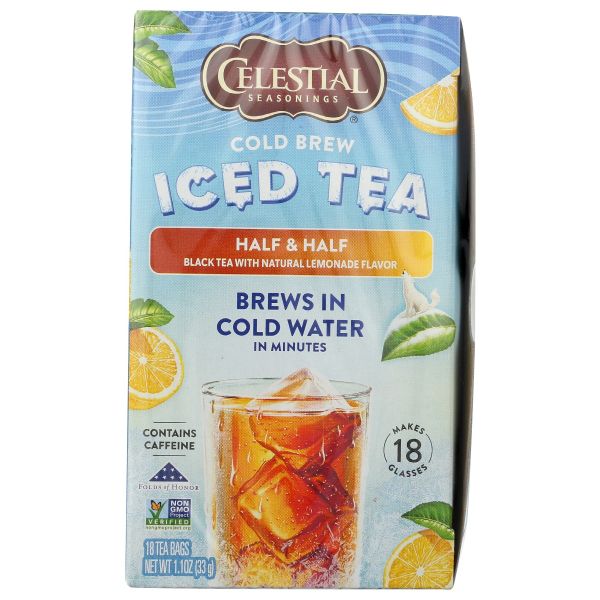 CELESTIAL SEASONINGS: Tea Cld Brw Half And Half, 18 bg