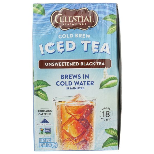 CELESTIAL SEASONINGS: Tea Cld Brw Unsweetened, 18 bg