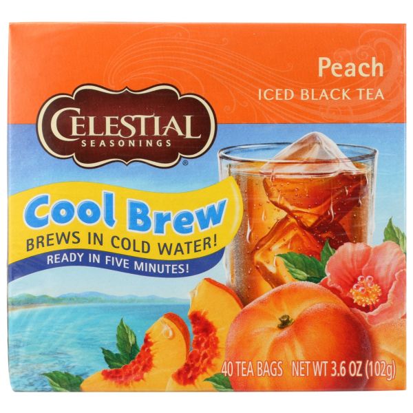 CELESTIAL SEASONINGS: Tea Cool Brew Peach, 40 bg