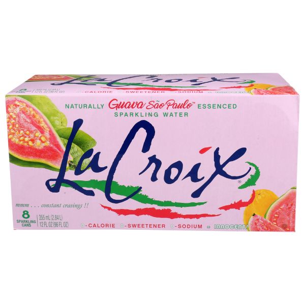 LA CROIX: Water Sprkl Guava 8Pk, 96 fo