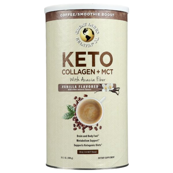 GREAT LAKES: Keto Collagen Mct Vanilla, 14.1 oz