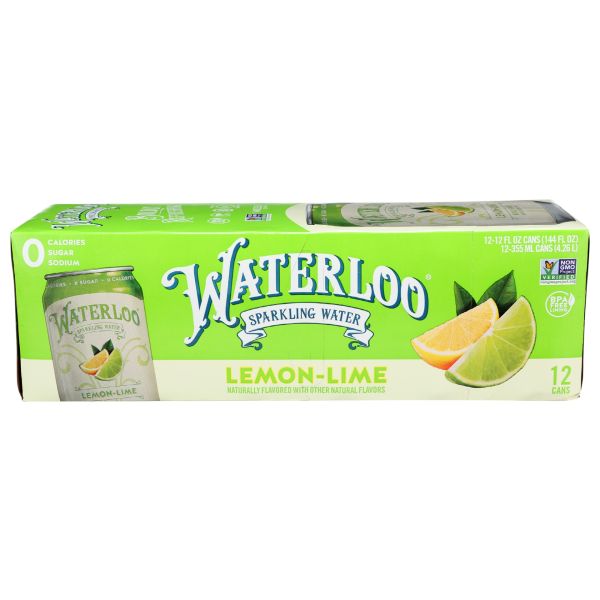 WATERLOO SPARKLING WATER: Water Sprkl Lmn Lime 12Pk, 144 fo