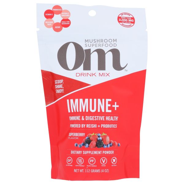 OM MUSHROOMS: Immune+ Berry, 4 oz