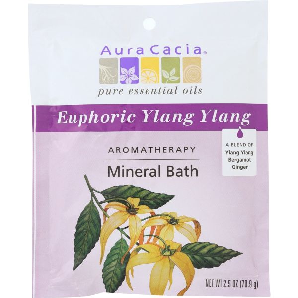 AURA CACIA: Bath Mnrl Euphoric Ylang Ylang, 2.5 oz