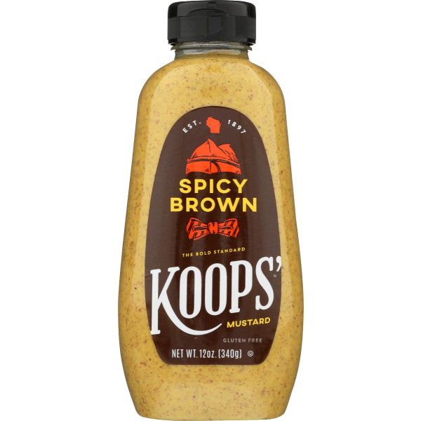 KOOPS: Mustard Sqz Spicy Brown, 12 oz
